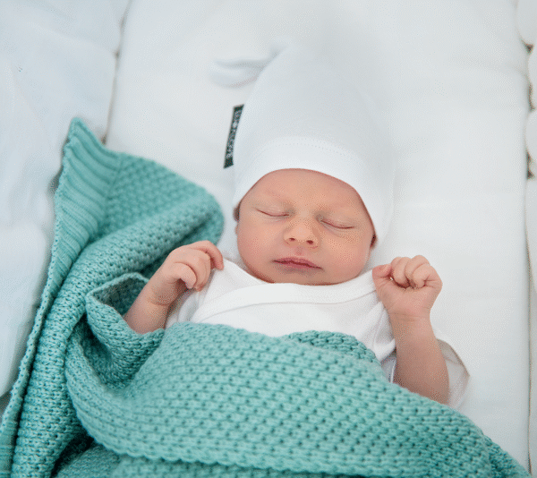 Coperta in Bambù e Cotone a Maglia Rombi - Verde Salvia - immagine 6