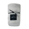 Coperta in Bambù e Cotone a Maglia Rombi - Grigio Pastello - immagine 6