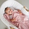 Coperta Neonato in Bambù e Cotone Popcorn – Rosa Cipria - immagine 2