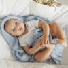 Coperta Neonato in Bambù e Cotone Popcorn – Azzurro - immagine 3
