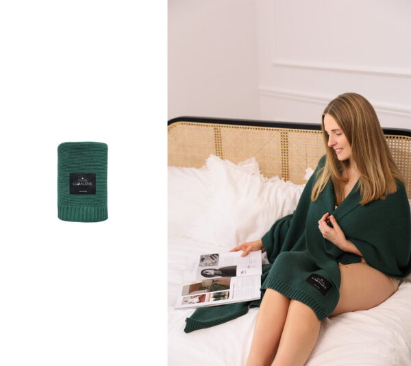 Coperta in Bambù XL per Tutte le Stagioni, 160x120 cm - Verde - immagine 2
